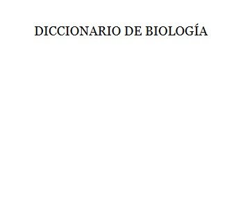 Diccionario de Biología