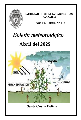 Boletín meteorológico Abril del 2025