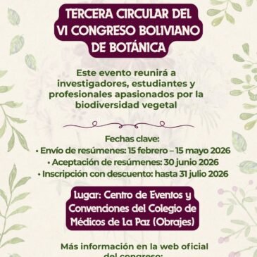 VI Congreso Boliviano de Botánica