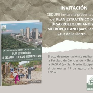 El PLAN ESTRATÉGICO DE DESARROLLO URBANO Y METROPOLITANO