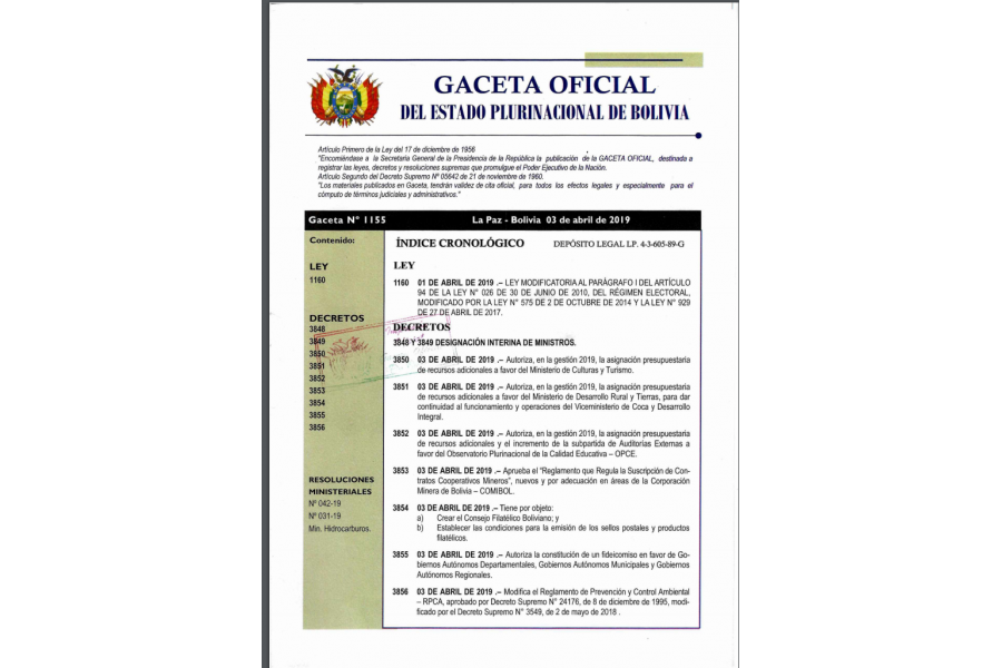 Decreto Supremo 3856