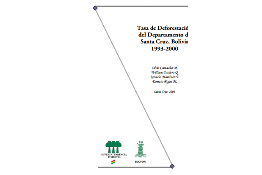 Tasa de Deforestación del Departamento de Santa Cruz, Bolivia 1993-2000